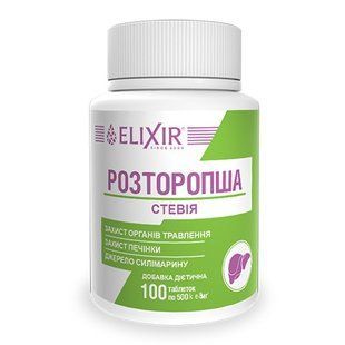 Розторопша&ndash;Стевія Eliksir для підтримки печінки 100 таблеток - 1