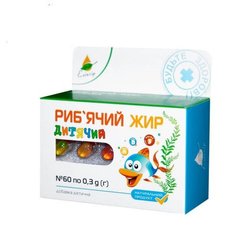 Натуральний риб'ячий жир дитячий 60 капсул Еліксир - 1