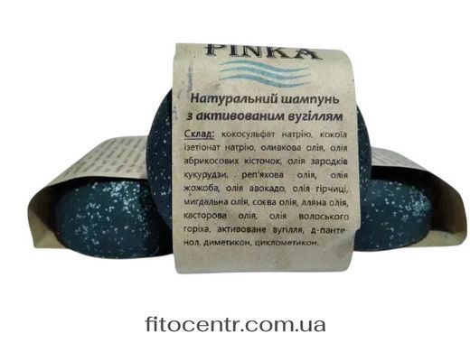 Шампунь твердый Кокосовый с активированным углем Pinka 100 г - 2