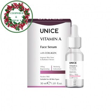 Активная сыворотка для лица с коллагеном и витамином А 50 мл UNICE - 1