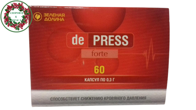 De PRESS forte для розрідження крові, зниження тиску 60 капсулсерия Приморський край "Янтра-2006" - 1