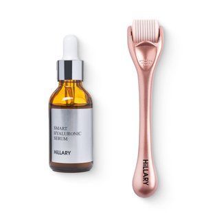 Hyaluronic Serum Hillary Smart Hyaluronic, 30 ml + Face Mesoroller Hillary