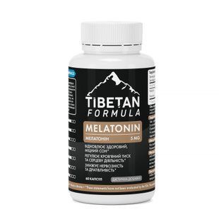 Мелатонін 5 мг /Melatonin 5 mg 60 капсул Tibetan formula - 1