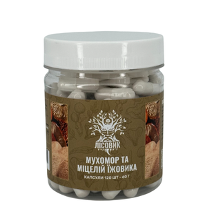 Микс мицелия Ежовика с красным мухомором Лесовик 120 капсул