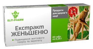 Экстракт женьшеня 40 таблеток Элит Фарм - 1