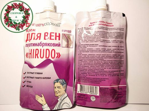 Hirudo крем для вен противоотечный 100 мл Healthyclopedia - 2