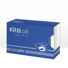 "KRILLoil" джерело незамінних жирних кислот ОМЕГА-3 30 капсул Еліксир - 1