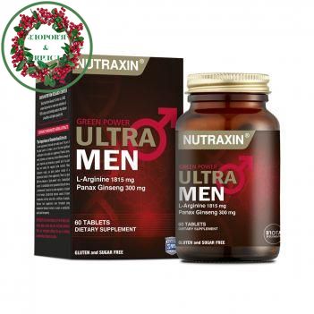 БАД Ultramen для покращення потенції та чоловічого здоров'я на основі L-карнітину та женьшеню Nutraxin Biota 60 таб - 2