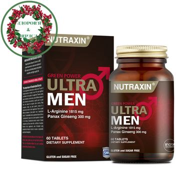 БАД Ultramen для улучшения потенции и мужского здоровья на основе L-карнитина и женьшеня Nutraxin Biota 60 таб - 3