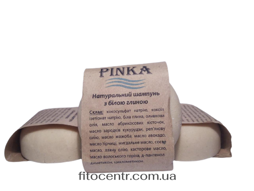 Шампунь твердый с белой глиной для всех типов волос Pinka 100 г - 2