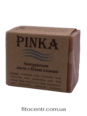 Мыло Pinka натуральное с белой глиной ручной работы 110 г - 2