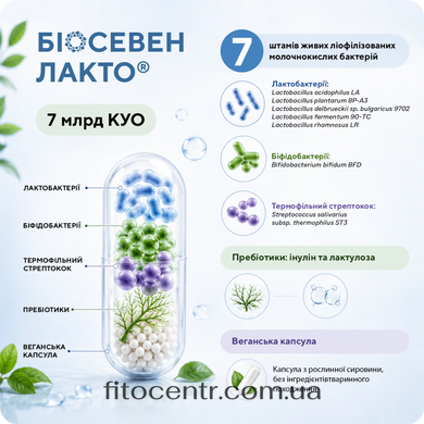 Біосевен Лакто&reg; BTU Pharma капсули №30 - 4