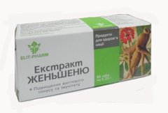 Екстракт женьшеню загальнозміцнюючий препарат 80 таблеток Еліт Фарм - 1