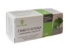 Гинкго Билоба с витаминами группы В для повышения трудоспособности 80 таблеток Элит-фарм - 1