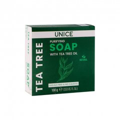Натуральное мыло с маслом чайного дерева против высыпаний и раздражений на коже 100 г UNICE - 1