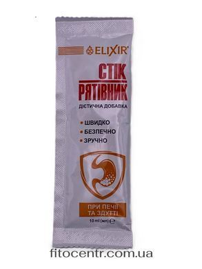 STIK Rescuer for heartburn + gas relief Eliksir antacid, 10 stick, 100 ml