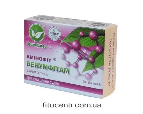 Venumfitam Aminofit for cleansing blood vessels Primaflora 30 capsules