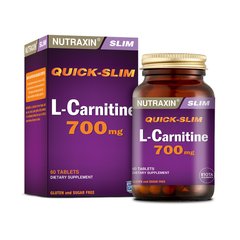 L-карнітин амінокислота для росту м'язів і зниження ваги 60 таблеток Nutraxin - 1