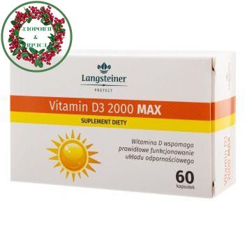 Дієтична добавка вітамін Д 3 холекальциферол 60 таблеток Langsteiner - 1