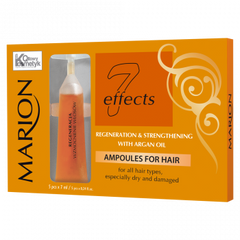 Ампули для волосся з аргановим маслом миттєве відновлення 5 х 7 мл Marion - 1