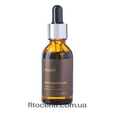 Hillary Organic Cold-Pressed Macadamia Oil, 30 ml