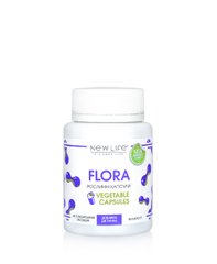 Flora флора активний пробіотик посилена формула при дисбактеріозі 60 рослинних капсул Нове життя - 1