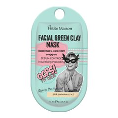 Поживна маска для обличчя з зеленої глини 15 мл Petite Maison - 1