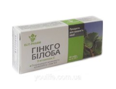 Гінкго Білоба з вітаміном с поліпшення мозкового кровообігу 40 таблеток Еліт-фарм - 1